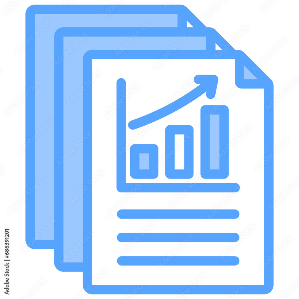 Raw Data Blue Icon Raw Data Blue Icon