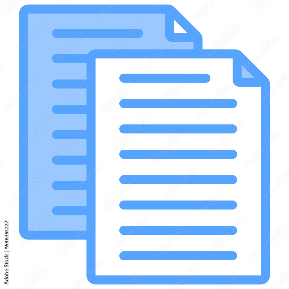 Duplicated Data Blue Icon Duplicated Data Blue Icon