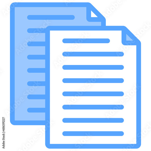 Duplicated Data Blue Icon