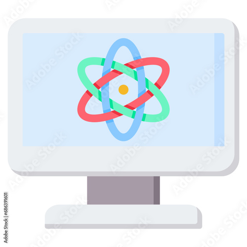 Quantum Computing Flat Icon