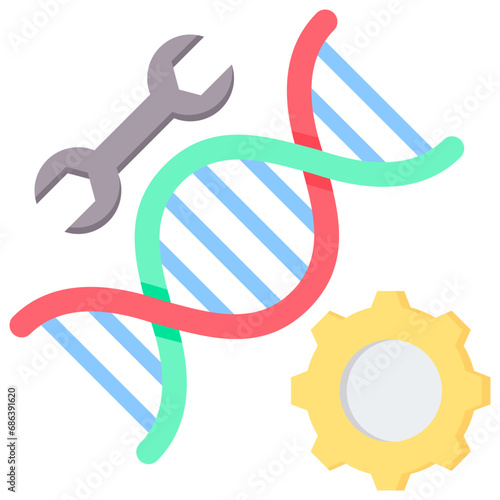 Genetic Engineering Flat Icon