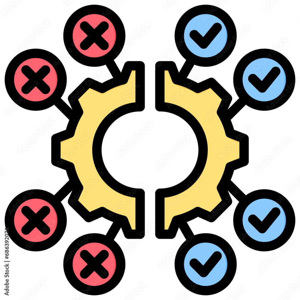 Obraz premium Disruptive Technology Outline Color Icon