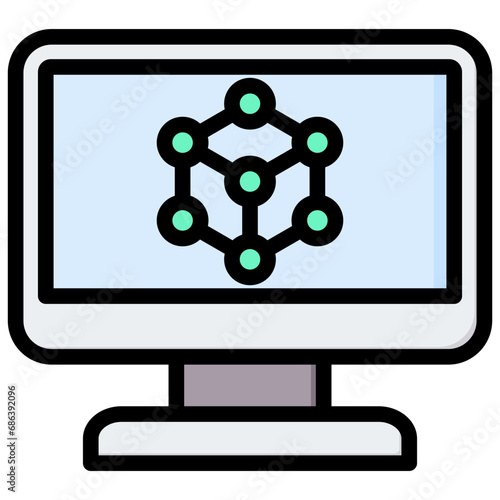 Simulation Outline Color Icon