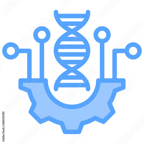 Biotechnology Blue Icon