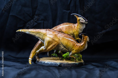 Parasaurolophus Dinosaur in the dark photo