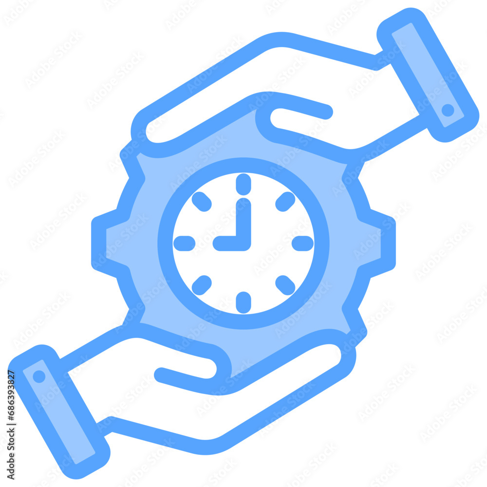 Obraz premium Save Time Blue Icon