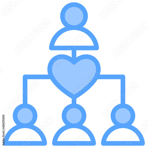 Non Profit Organization Blue Icon