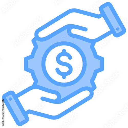 Save Money Blue Icon
