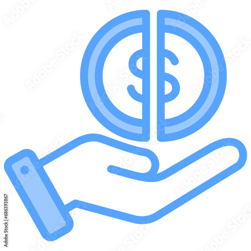 Partial Payment Blue Icon