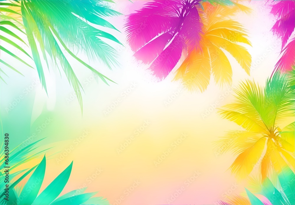 Obraz premium summer themed setting background, AI generated.