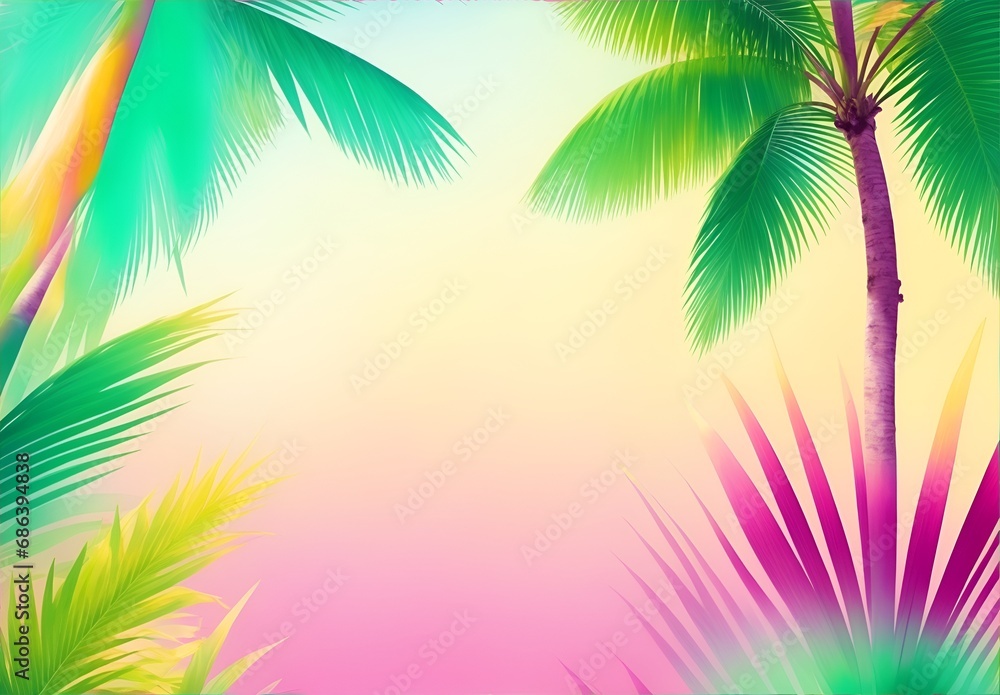 summer themed setting background, AI generated.