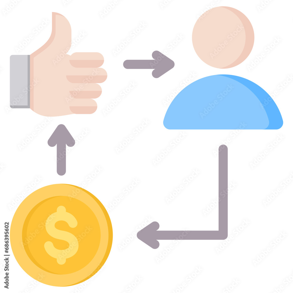 Referral Bonuses Flat Icon Referral Bonuses Flat Icon
