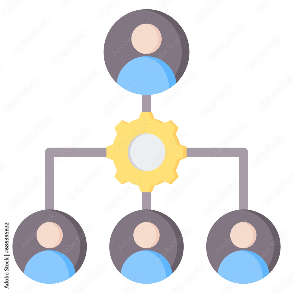 Employee Management Flat Icon