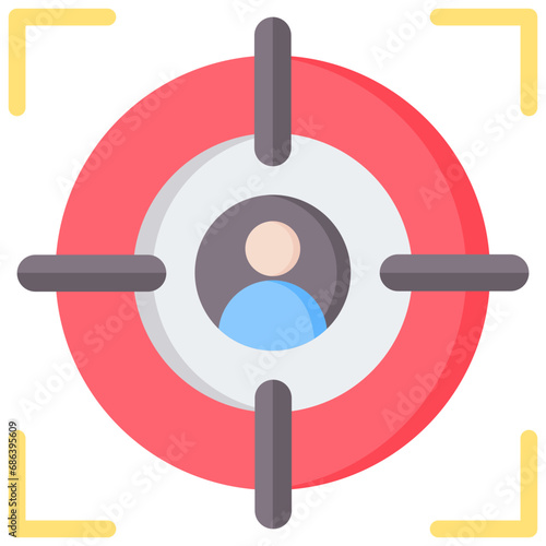 Head Hunting Flat Icon