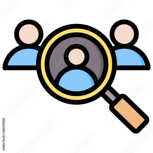 Recruitment Outline Color Icon