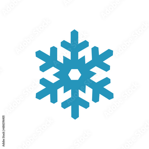 Snowflake icon isolated on a white background. Vector illustration.