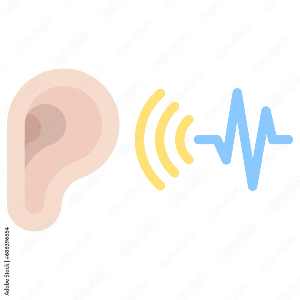 Obraz premium Auditory Flat Icon
