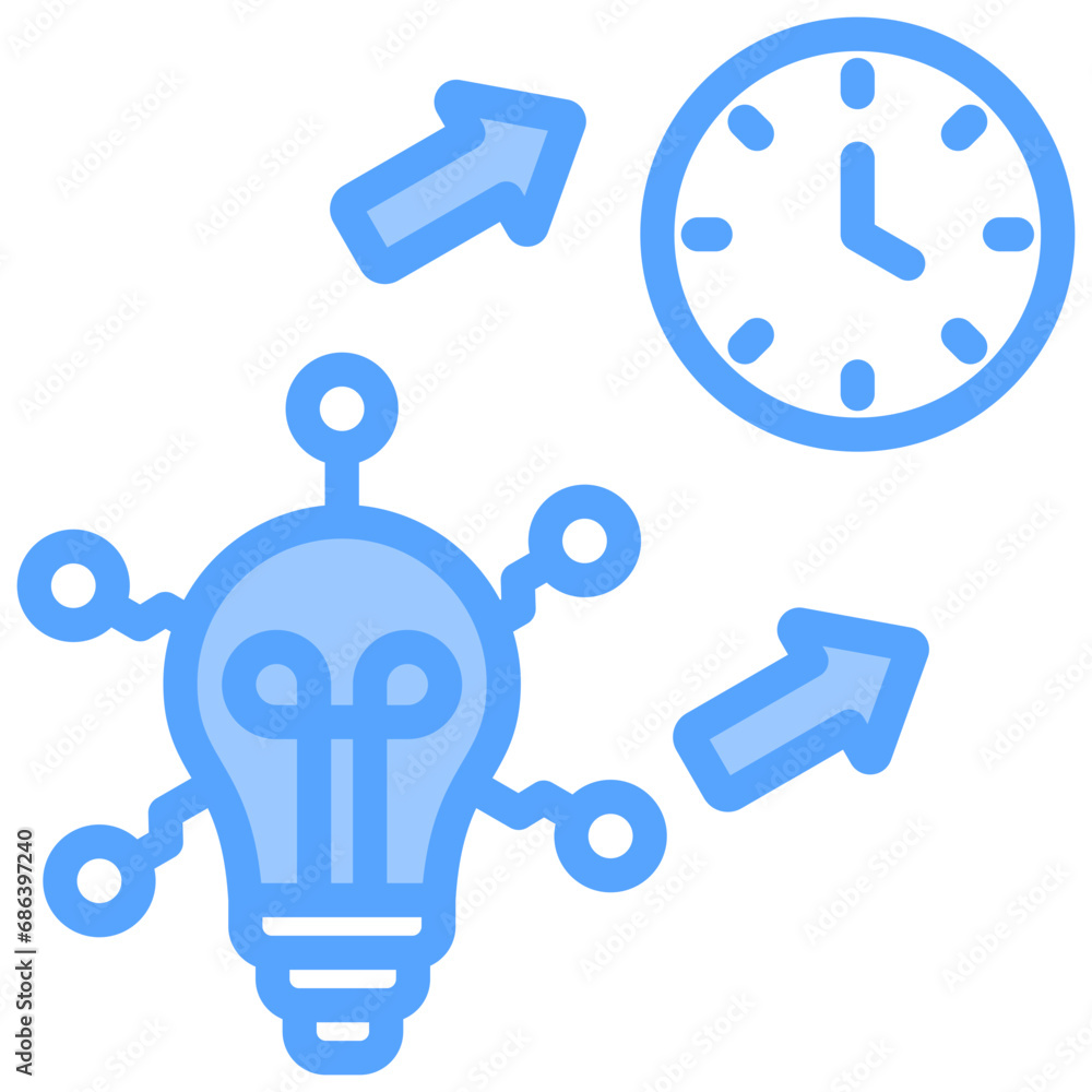 Futuristic Technology Blue Icon