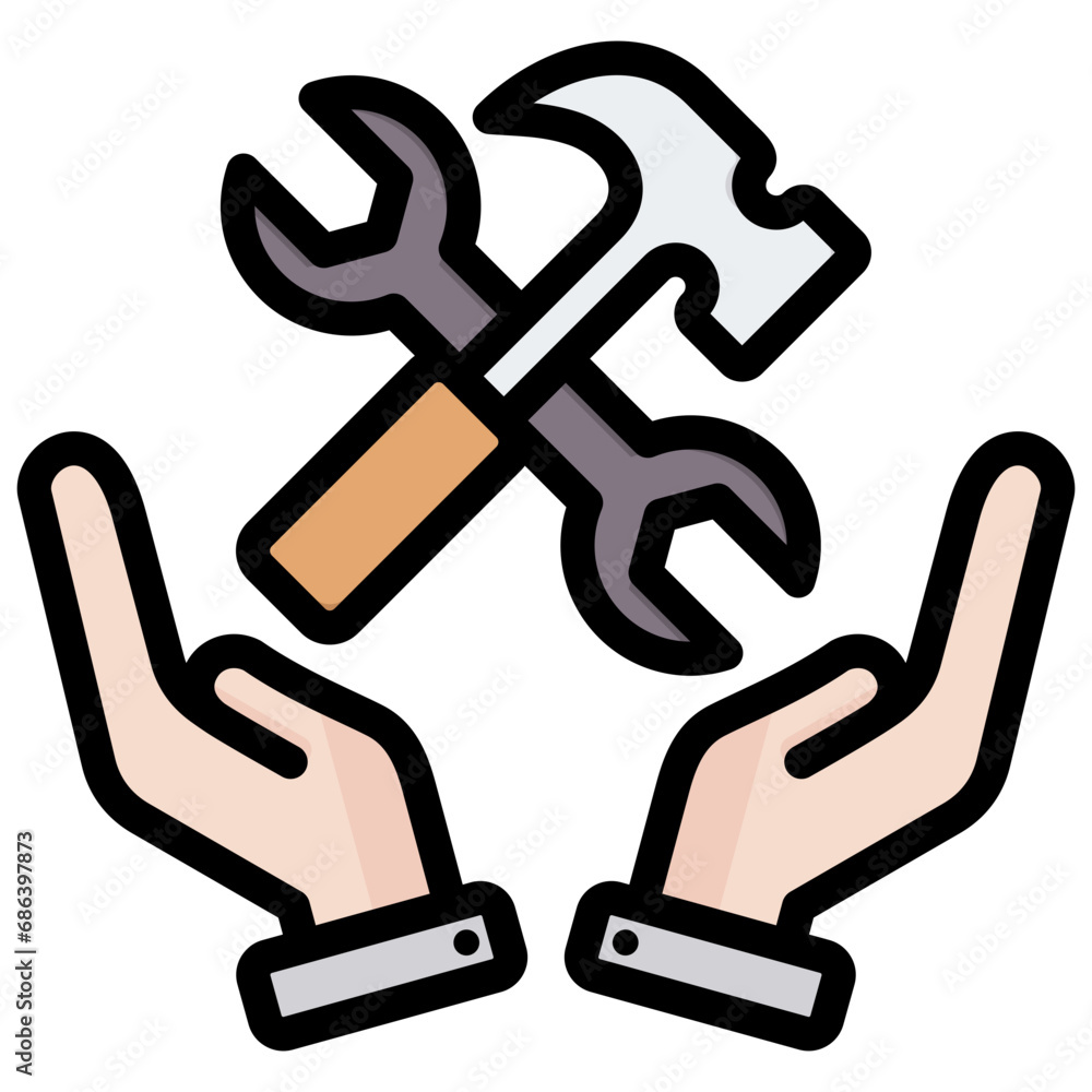 Maintenance Outline Color Icon Maintenance Outline Color Icon