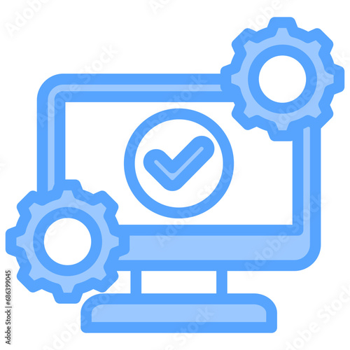 Software Quality Blue Icon