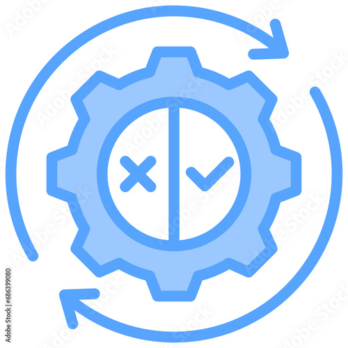 Test Automation Blue Icon