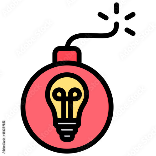 Disruptive Innovation Outline Color Icon