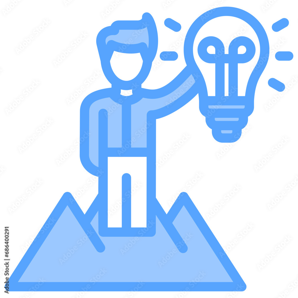 Successful Blue Icon