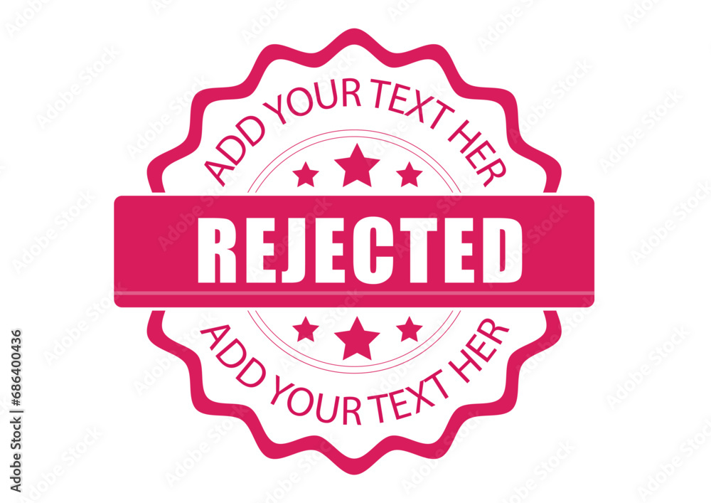 Obraz premium Rejected stamp Stock Vector image, Rejected Rubber Stamp Imprint 