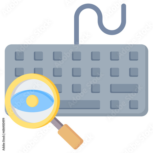 Key Logging Flat Icon