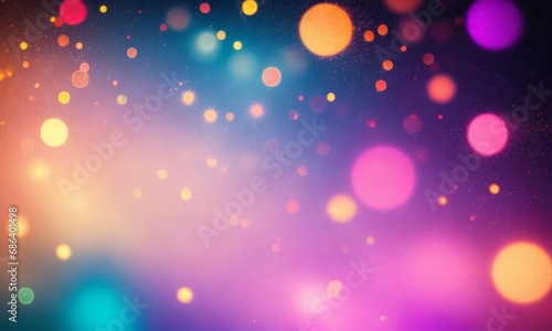 Abstract bokeh background with glow particles