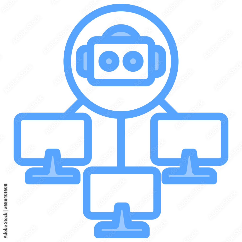Botnet Blue Icon Botnet Blue Icon
