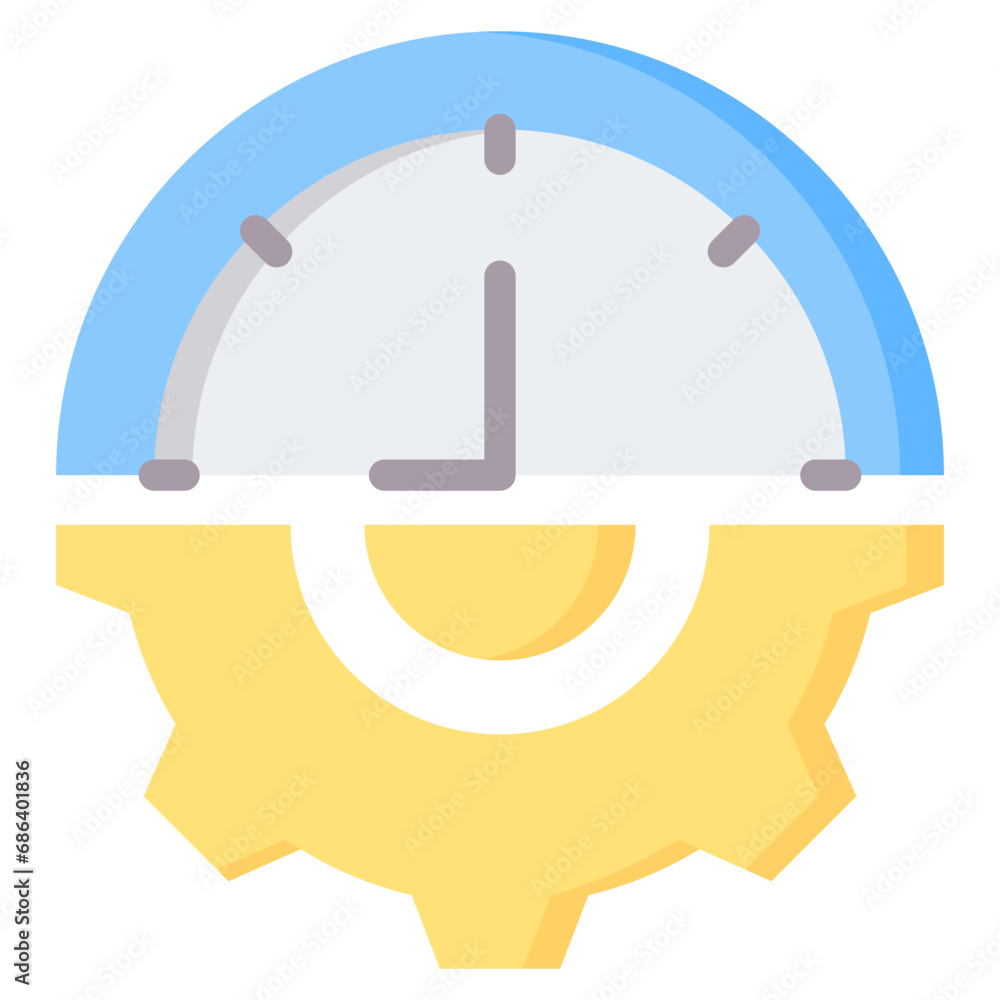 Obraz premium Work Hours Flat Icon