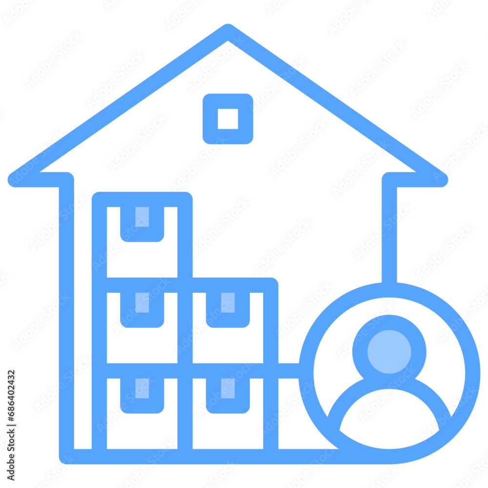 Obraz premium Workhouse Blue Icon