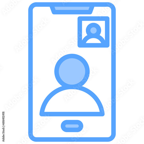 Video Call Blue Icon