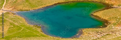 Alpine summer view at Mount Kreuzjoch, Schruns, Bludenz, Montafon, Vorarlberg, Austria photo