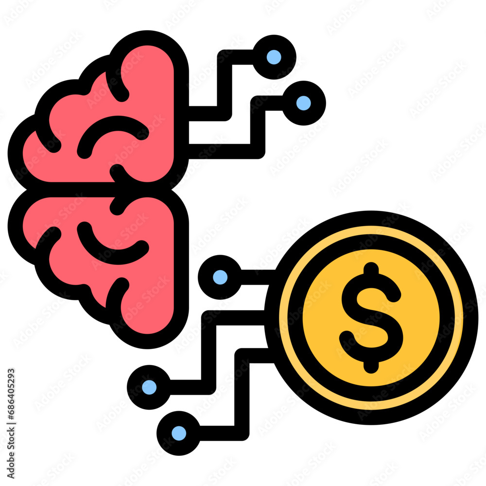 Business Intelligence Outline Color Icon Business Intelligence Outline Color Icon