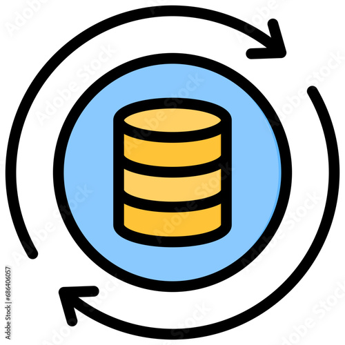 Synchronization Outline Color Icon