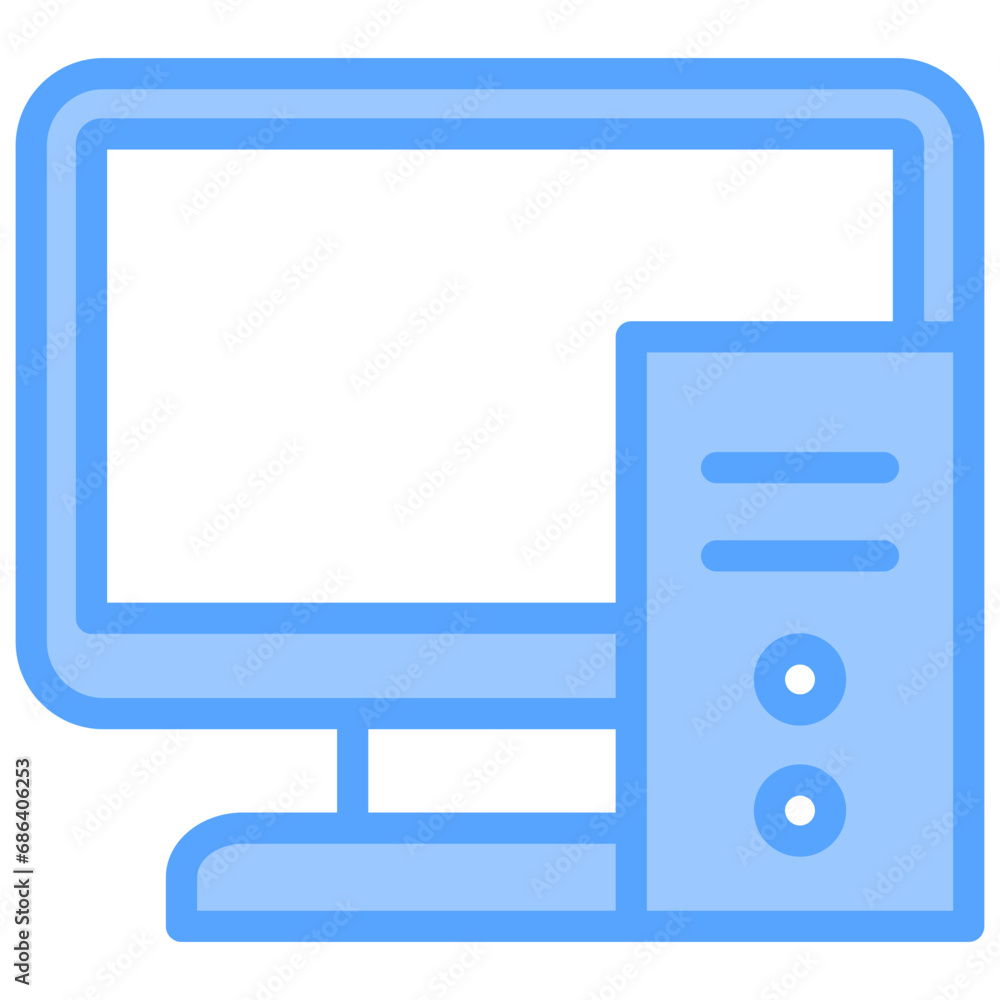Computer Blue Icon Computer Blue Icon