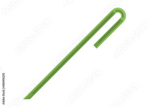 Plastic straw. Simple flat illustration.