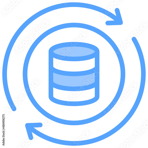 Synchronization Blue Icon