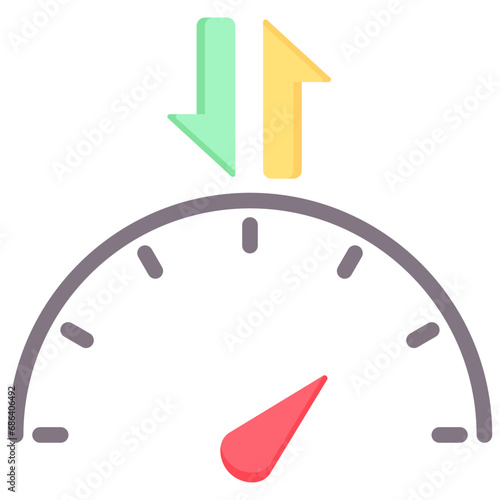 Bandwidth Flat Icon