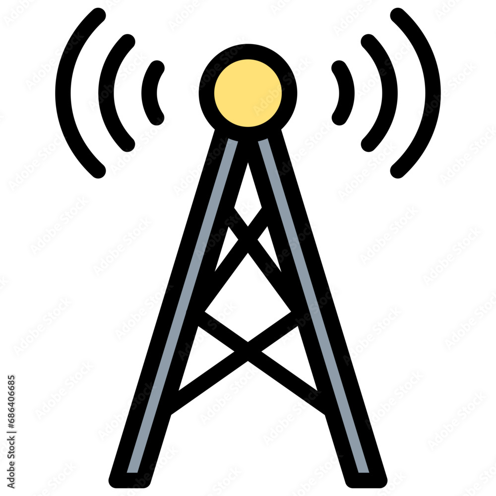 Transmission Outline Color Icon Transmission Outline Color Icon