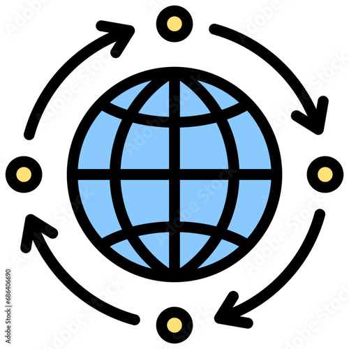 Internet Outline Color Icon