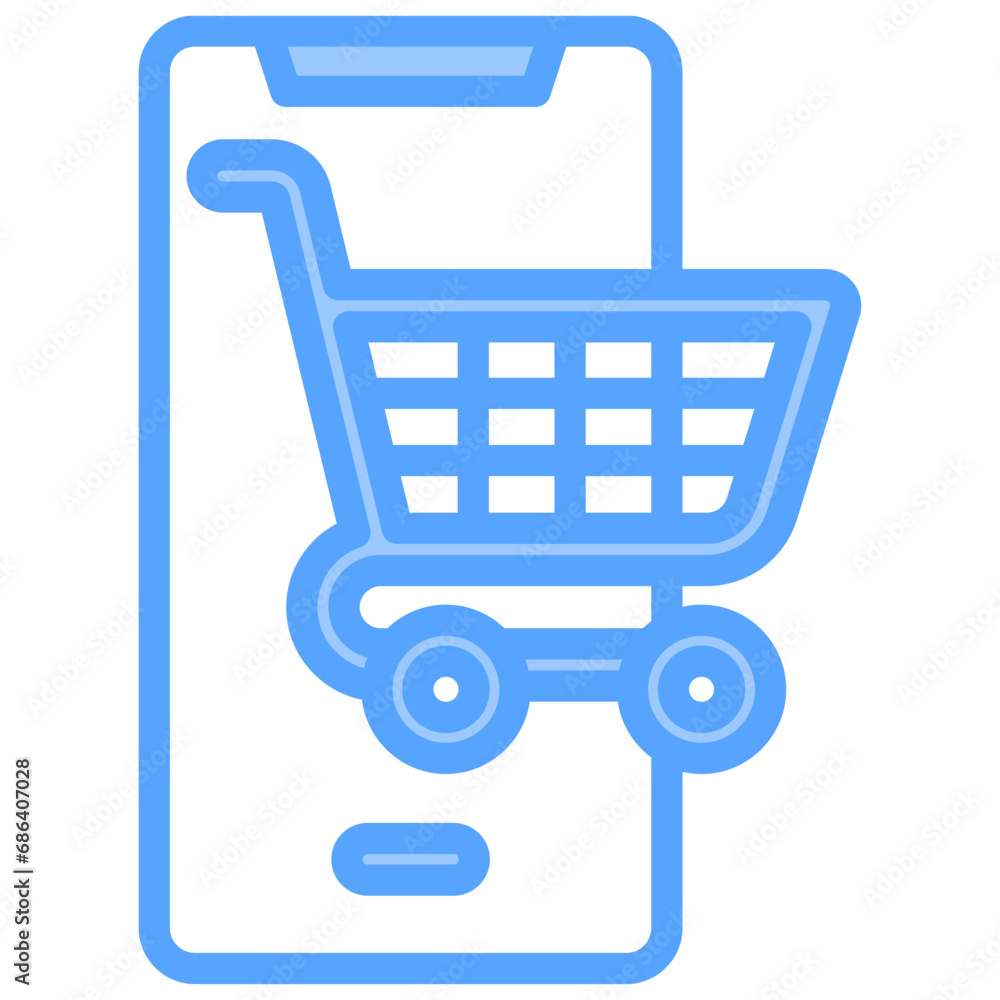 E-Commerce Blue Icon