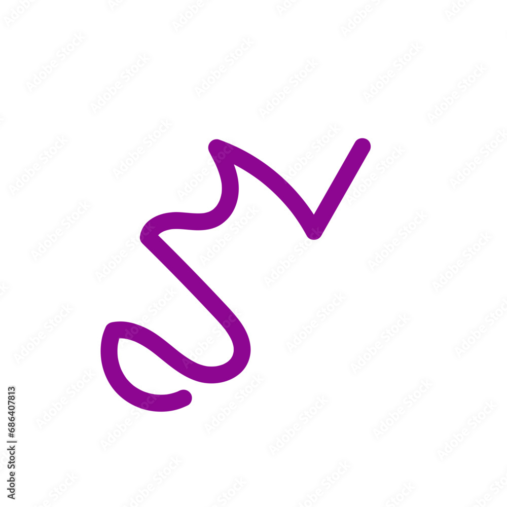 Obraz premium Squiggly line decor vector 