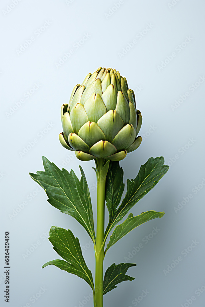 Obraz premium artichoke on a green leaf