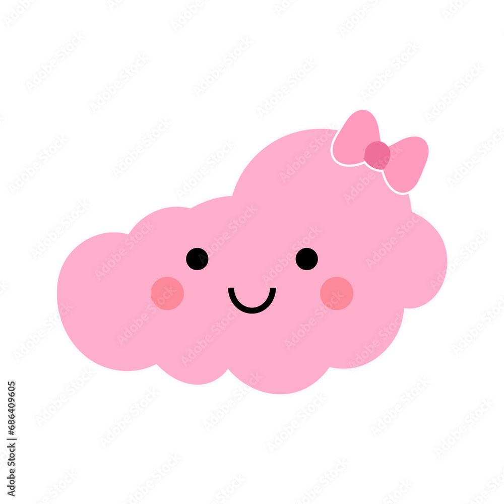 pink smiling cute cloud pink smiling cute cloud