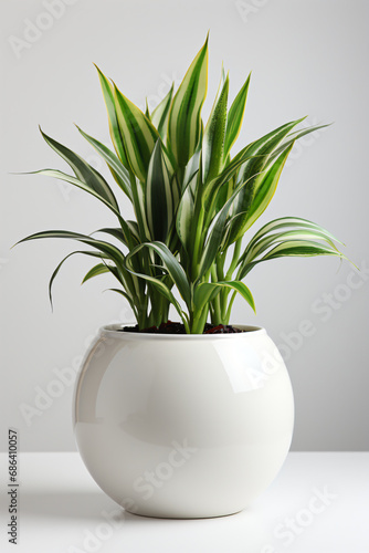 Plant in a pot. Portrait. Ideal for advertising or banner.