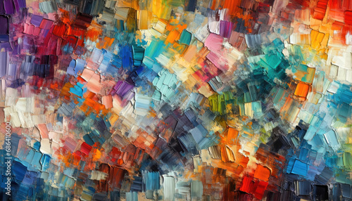  Colorful abstract oil painting background. Generative ai. © Irina