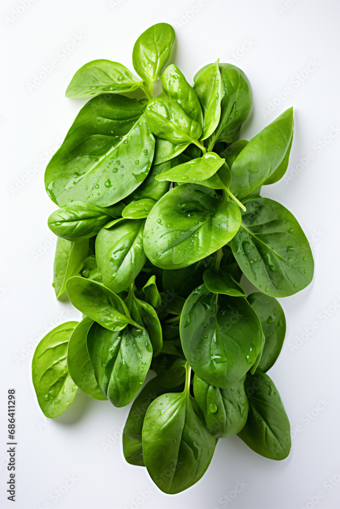 Obraz premium Spinach. Portrait. Ideal for advertising or banner.